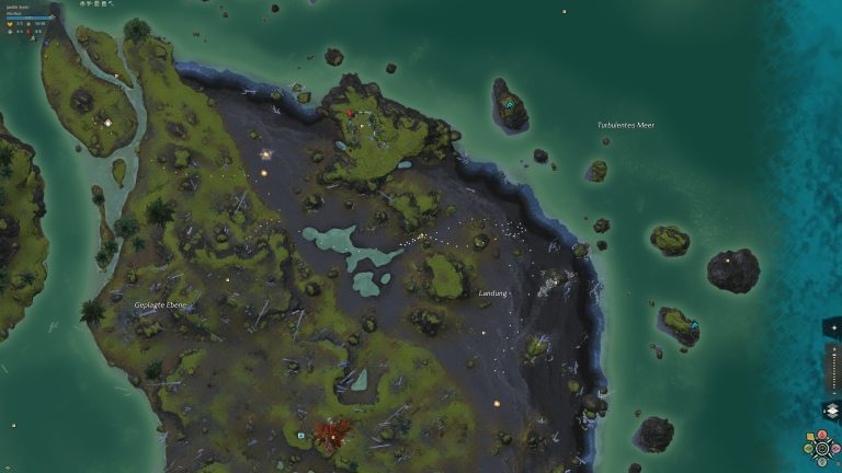 Kartenausschnitt für NPC Location und Eventbereich