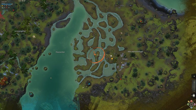 Kartenausschnitt mit Eventbereich