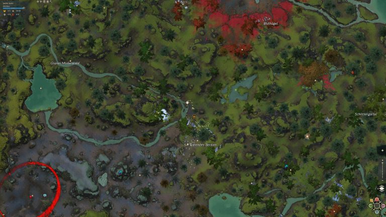 Kartenausschnitt für Minengebiet