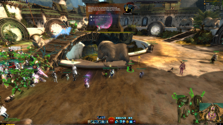 NPCs vor dem Portal in die Fraktale