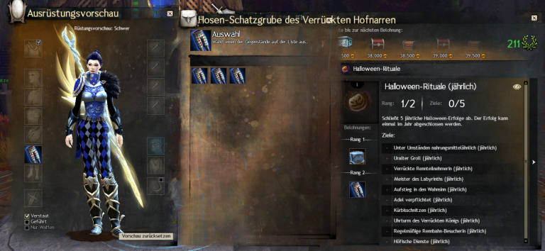 Auswahl der neuen Hose