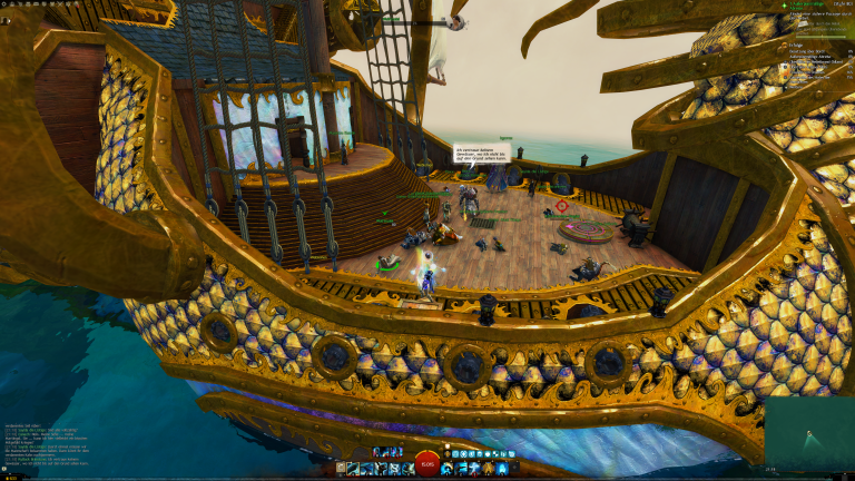 Und holt sie an Board.