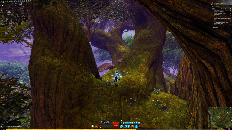 Dort wendet ihr euch nach rechts und nehmt den linken Ast auf dem Bild.