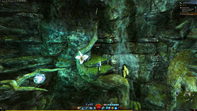 Springt auf das Ende der Wurzel