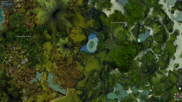 Kartenausschnitt der Bwachten Lichtung | Guarded Glades