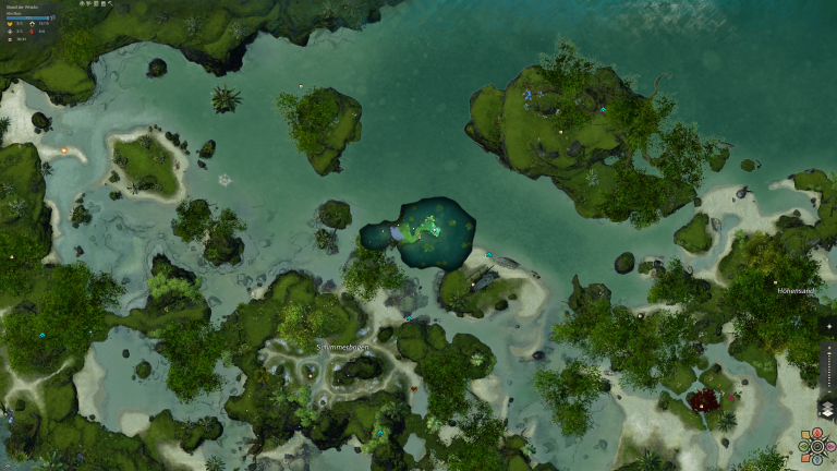 Kartenausschnitt von Quiggels Versteck