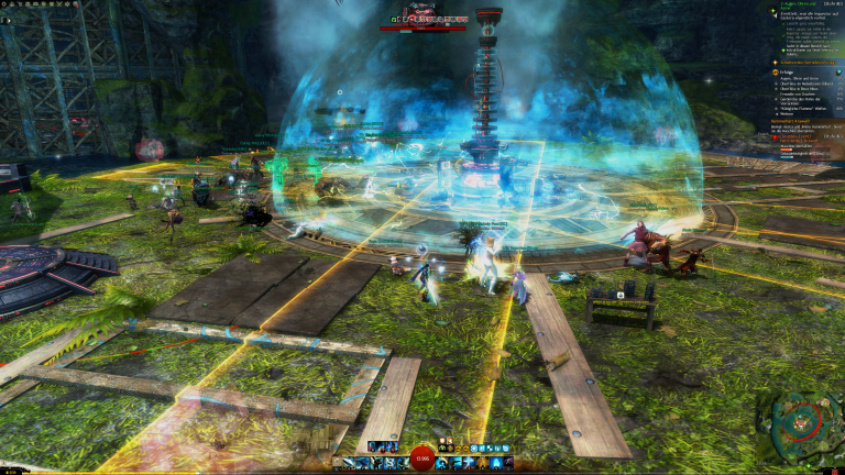 Hammerhart-Kampf auf Plattform